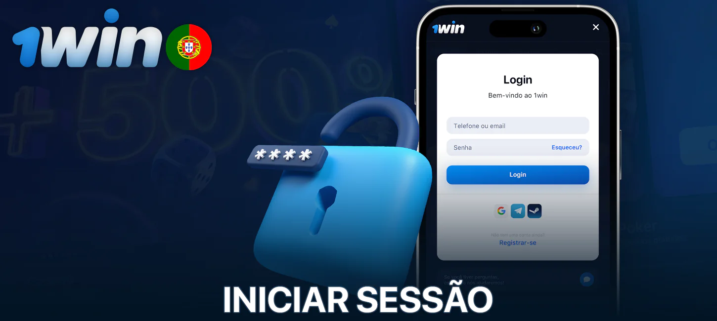 Iniciar sessão na aplicação móvel 1Win
