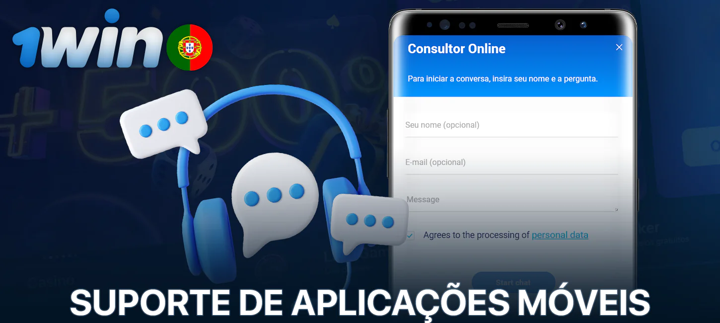 Apoio ao cliente através da aplicação 1Win