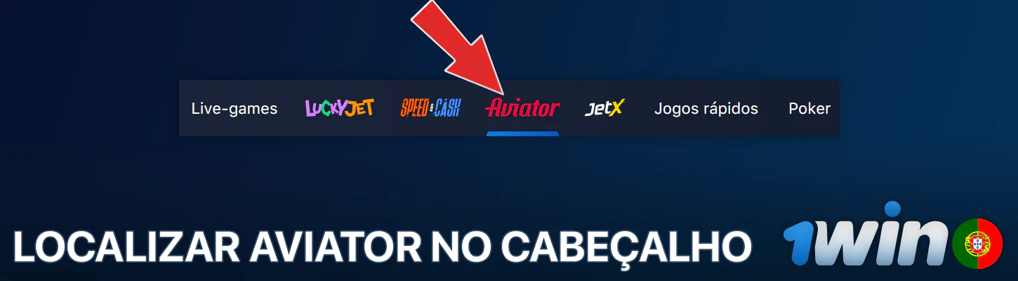 Jogo de Aviator no menu 1Win