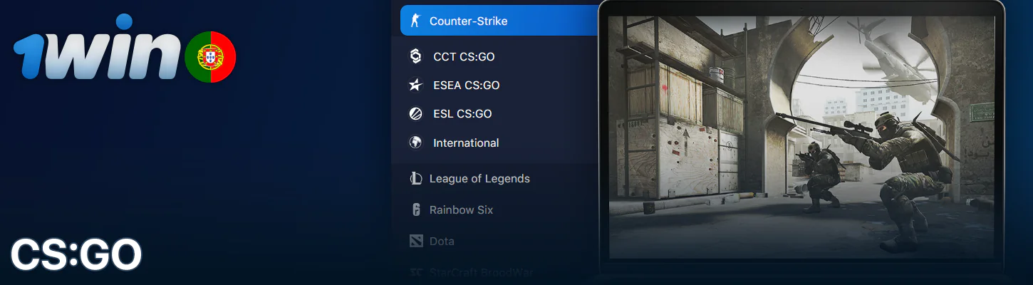 Apostas em CS: GO no 1Win