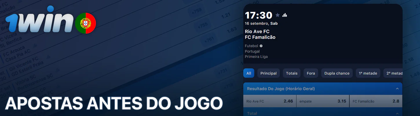Apostas pré-jogo no 1Win