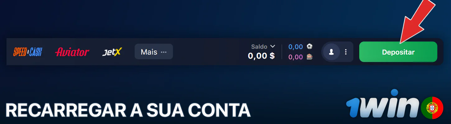 Botões de recarga 1win