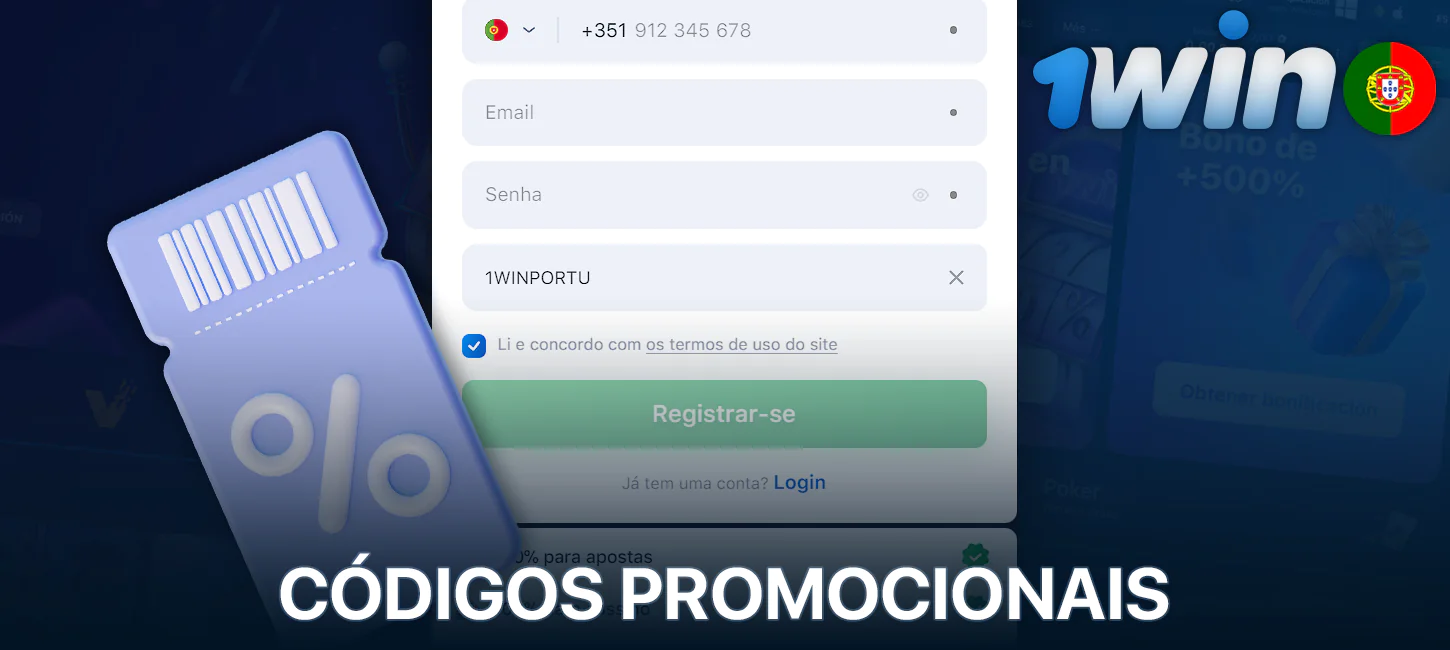 Códigos promocionais 1win para portugueses