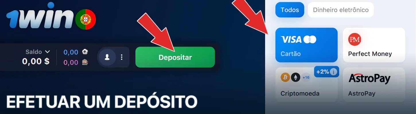 Fazer um depósito no 1Win